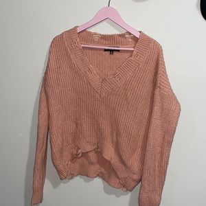 Pink Winter Sweater With Rips 💓